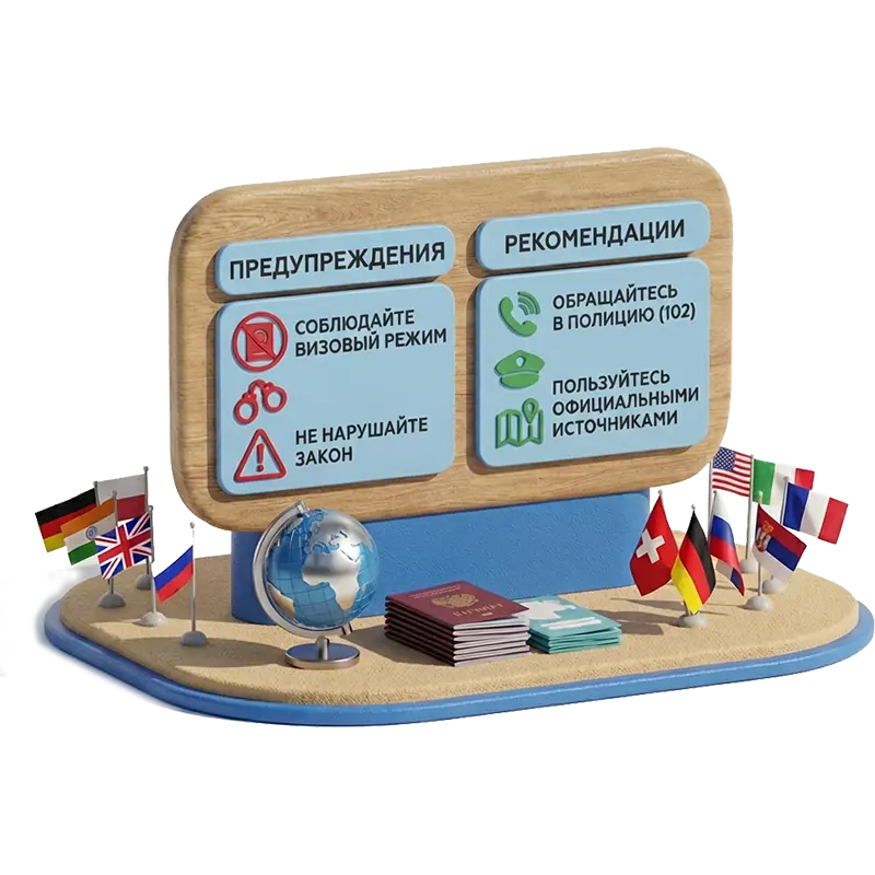 Важные предупреждения  и рекомендации для иностранных граждан